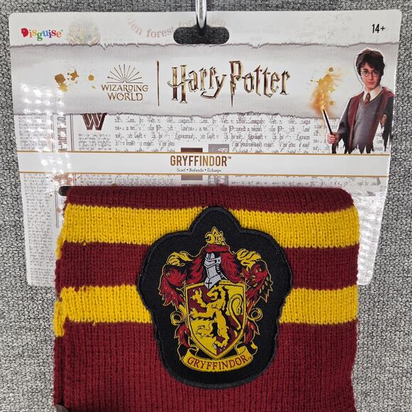 HARRY POTTER UNISEX GRYFFINDOR 60" SCARF BY DISGUISE RED GOLD SOFT WARM - Picture 2 of 9